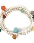 4-Corners Bracelet - Yellow Jasper, Lace Agate, Red Aventurine & Malachite - Magpie Jewellery