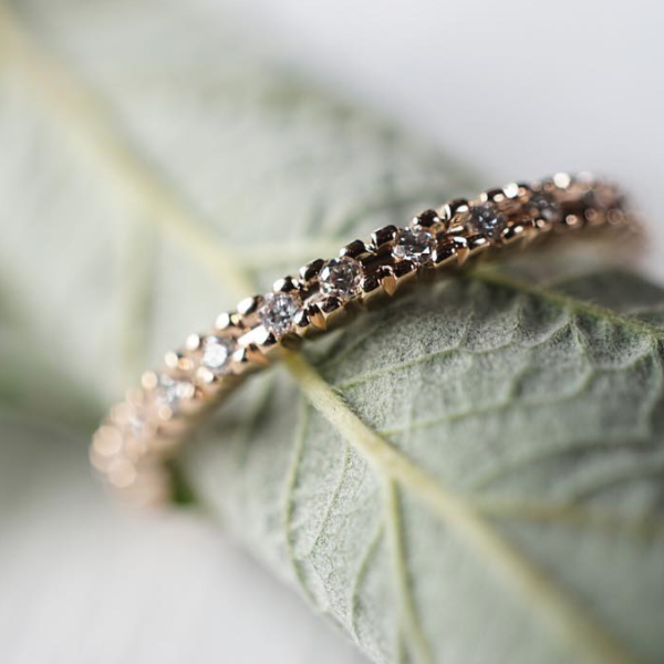 Handmade Eternity Diamond & Gold Engagement Ring | Magpie Jewellery