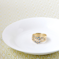 Cascade Baguette and Round Diamond and Blue Sapphire Band - Magpie Jewellery