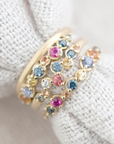 Multi-Coloured Sapphire Festival Ring - Magpie Jewellery