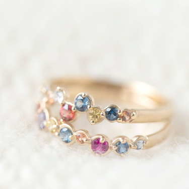 Multi-Coloured Sapphire Festival Ring - Magpie Jewellery