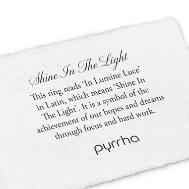Shine In The Light Poesy Ring - Magpie Jewellery