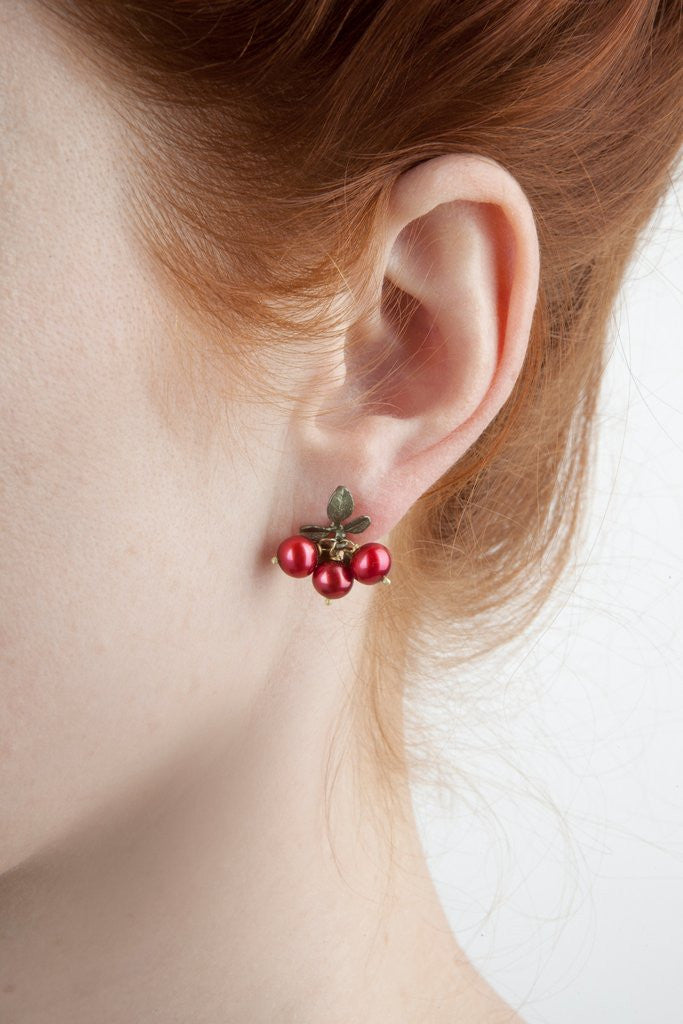 Cranberry Stud Earrings - Magpie Jewellery