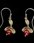 Cranberry Drop Earrings - Magpie Jewellery