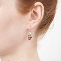 Cranberry Drop Earrings - Magpie Jewellery