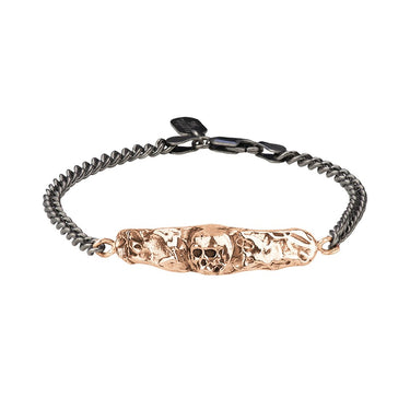Skull Bar Bracelet Bronze | Magpie Jewellery
