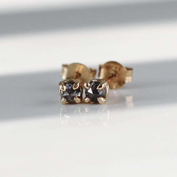 Salt & Pepper Diamond Studs - Magpie Jewellery