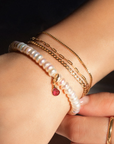 Social Bracelet Pearl & Tourmaline - Magpie Jewellery