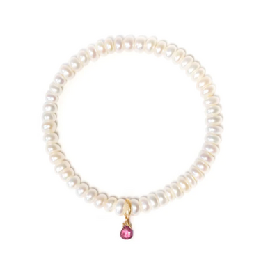 Social Bracelet Pearl & Tourmaline - Magpie Jewellery