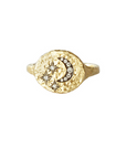 Starry Night Oval Signet Diamond Ring - Magpie Jewellery