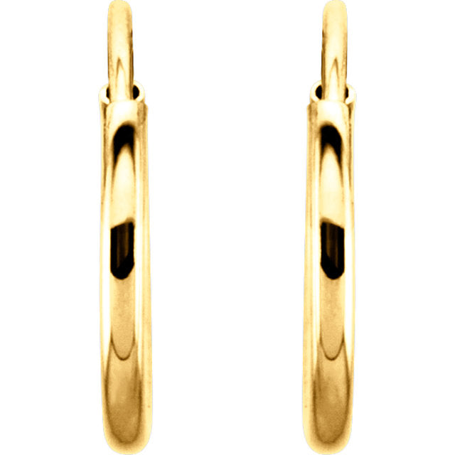 Yellow Gold Hoop Earrings - Magpie Jewellery