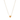 A vibrant heart shaped gemstone pendant on a dainty 14-karat gold chain. 