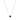 A vibrant heart shaped gemstone pendant on a dainty 14-karat gold chain. 