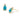 A Pair of pear-shaped turquoise cabochons set in 14-karat solid gold with a tiny diamond at the tip 