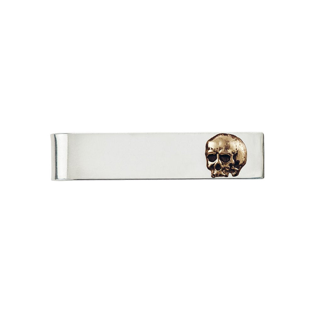 Skull Tie Bar Bronze | Magpie Jewellery