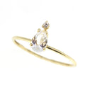Dewdrop White Topaz Diamond Ring