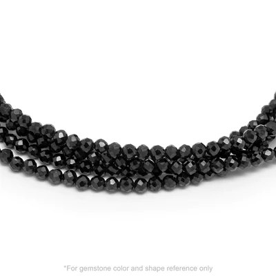 Strung 'Wrap'  spinel gemstone bead necklace with attached / integrated charm clasp.
Anne Sportun tag charm, and beaded charm included.