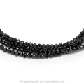 Strung 'Wrap'  spinel gemstone bead necklace with attached / integrated charm clasp.
Anne Sportun tag charm, and beaded charm included.