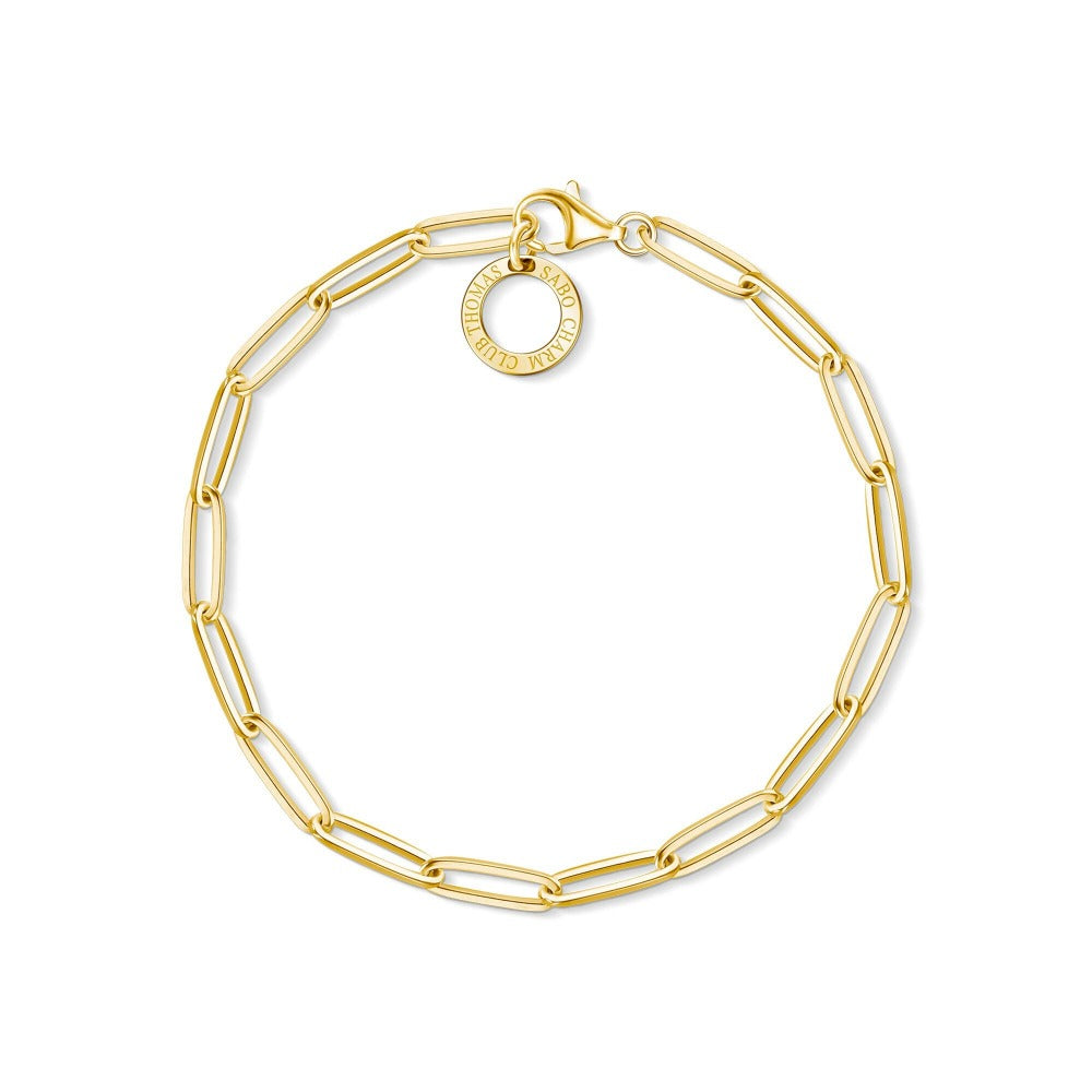 Gold Paperclip Charm Bracelet - Magpie Jewellery