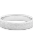 14K White Gold Stardust Texture Band - 4.8mm Wide | Magpie Jewellery