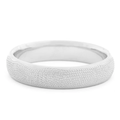 14K White Gold Stardust Texture Band - 4.8mm Wide | Magpie Jewellery