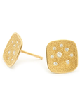 Square Stardust Diamonds Stud Earrings | Magpie Jewellery
