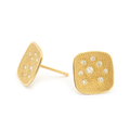 Square Stardust Diamonds Stud Earrings | Magpie Jewellery