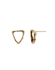 Extra Small 14K Gold Open Shield Stud | Magpie Jewellery