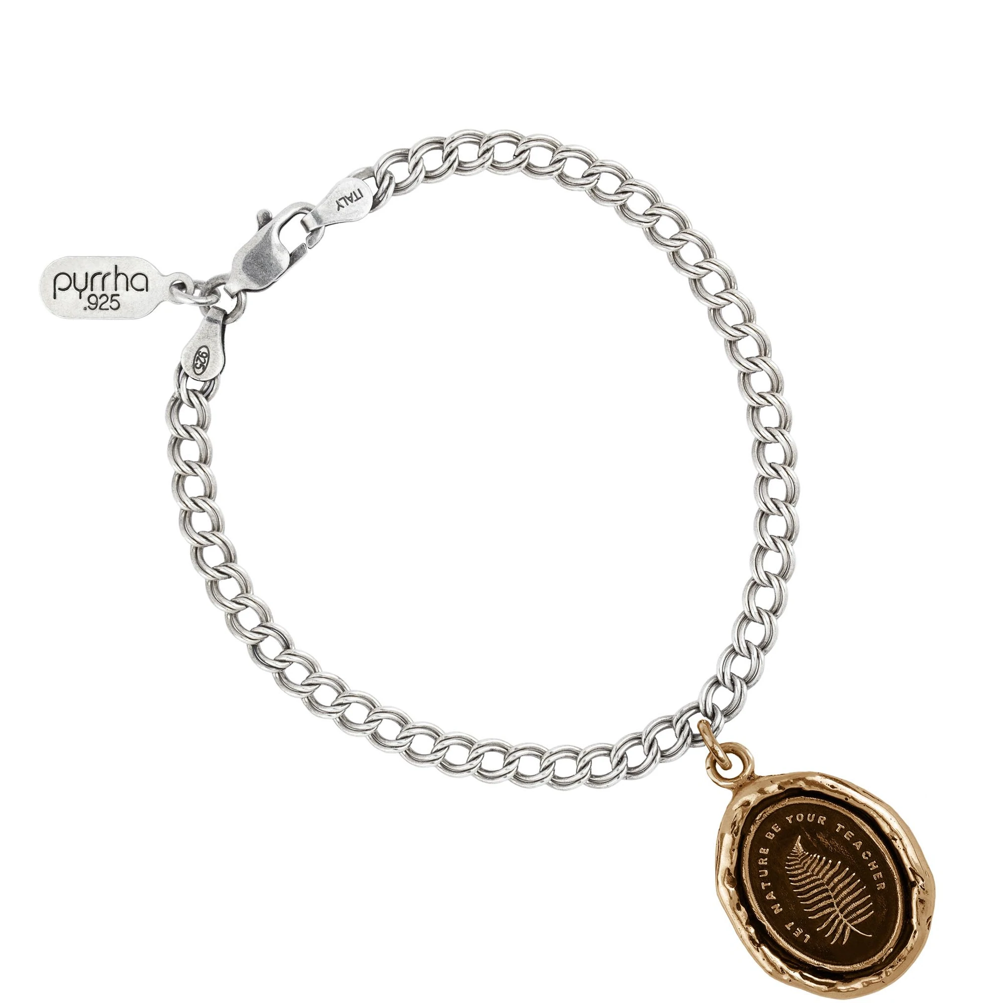 Bronze Let Nature Be Your Teacher Talisman Chain Bracelet | Magpie Jewellery