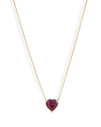 Garnet Sweetheart Gem Pendant Necklace | Magpie Jewellery