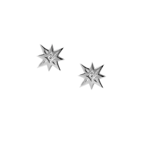 Icon Starburst Studs - Sapphires &amp; Silver - Magpie Jewellery