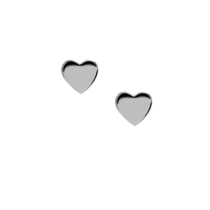 Icon Heart Studs Silver - Magpie Jewellery