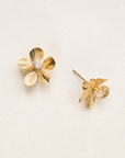 Petite Plumeria Studs - Magpie Jewellery