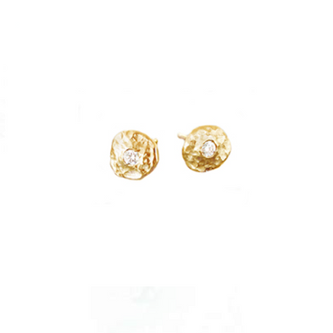 Seashore Studs With Diamonds - Magpie Jewellery