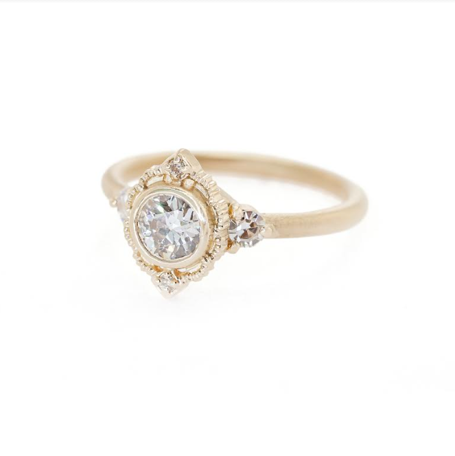 Venise Frame Ring, Featuring Old European Cut Diamond .44ct - Magpie Jewellery