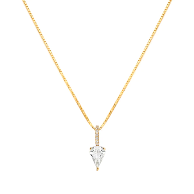Kite Necklace, White Topaz - Magpie Jewellery