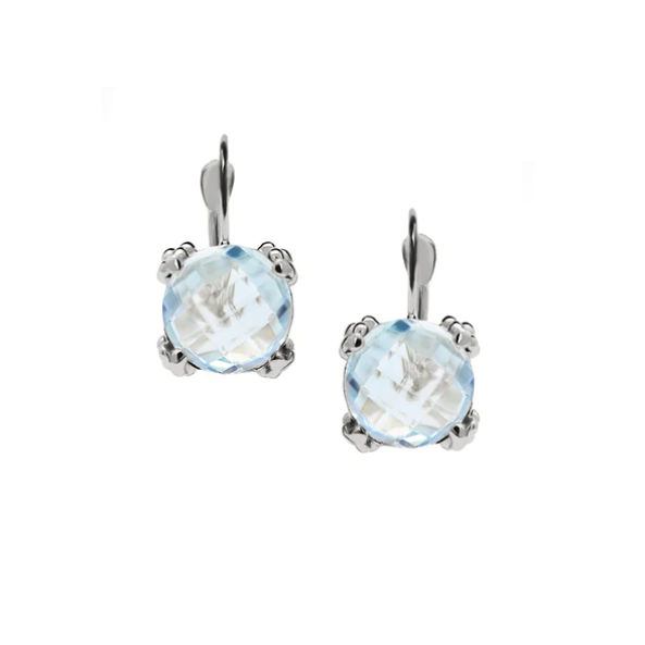 Dewdrop Cluster Earrings - Blue Topaz &amp; Silver - Magpie Jewellery