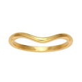 14K Yellow Gold Stackable Curved Ring - Magpie Jewellery