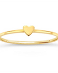 14KY Gold Heart Accent Stackable Ring - Magpie Jewellery