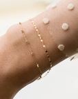 18K Gold Shimmer Beaded Duo Bracelet - Magpie Jewellery