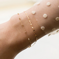 18K Gold Shimmer Beaded Duo Bracelet - Magpie Jewellery