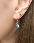 Labradorite Teardrop Briolette Earrings - Magpie Jewellery
