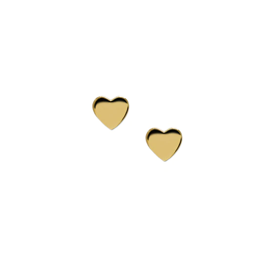 Icon Heart Earring Studs - Gold - Magpie Jewellery