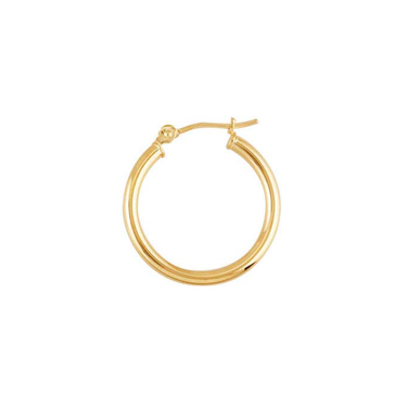 14K Yellow Gold Tubing Hoop Earrings 20mm - Magpie Jewellery