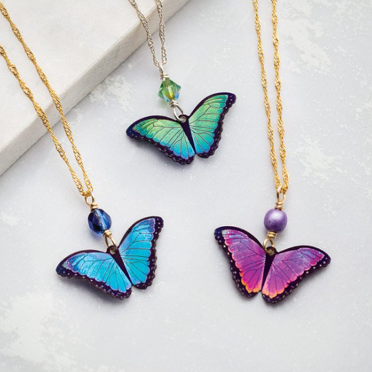 Bindi Butterfly Pendant Necklace - Magpie Jewellery