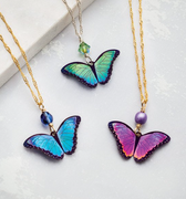 Bindi Butterfly Pendant Necklace - Magpie Jewellery