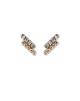 Dew Drop Diamond Pavé Bar Studs - Magpie Jewellery