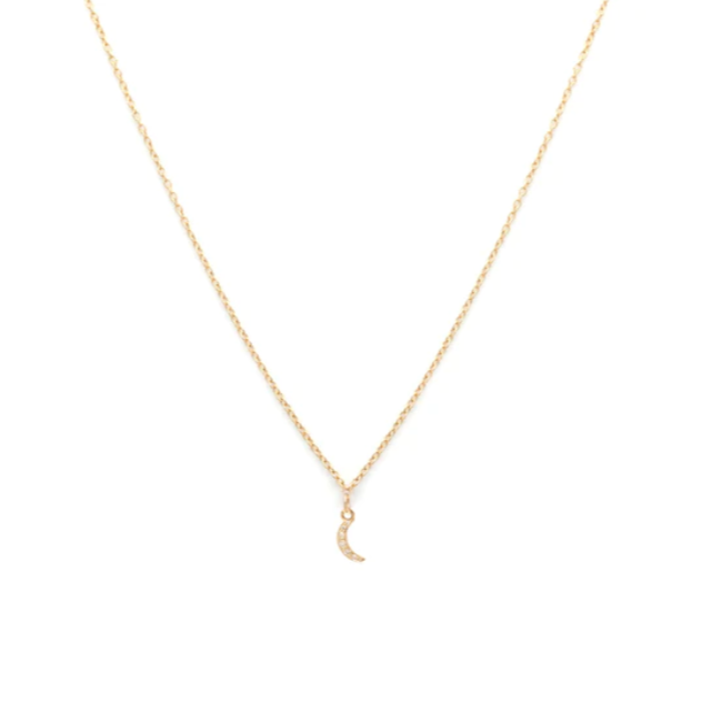 Gold Luna Diamond Necklace - Magpie Jewellery