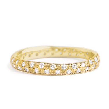 Narrow Pavé Diamond Band - Magpie Jewellery