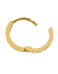 14K Yellow Gold Faceted Huggie Hoop Earrings - Magpie Jewellery